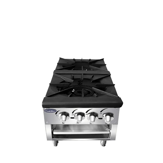 Cook Rite by Atosa ATSP-18-2L, Stainless Steel Double Burner Stock Pot Range, NEW!