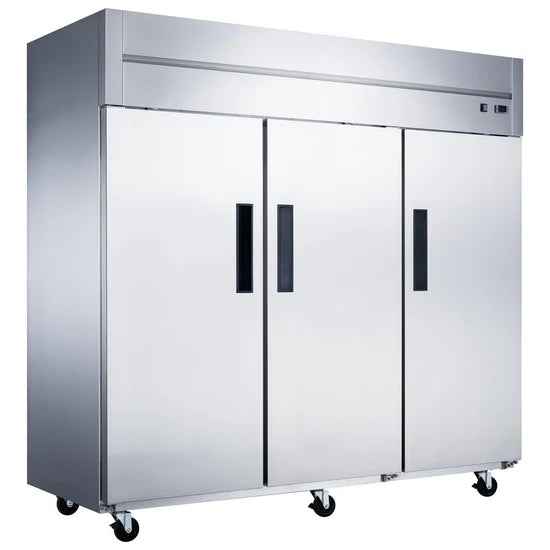 Dukers D83AR, Stainless Steel Reach-In 3-Door Top Mount Refrigerator, BRAND NEW!