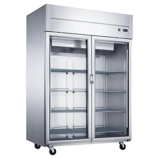 Dukers D55AR-GS2, Top-Mount Glass Swing 2-Door Reach-in Refrigerator, BRAND NEW!