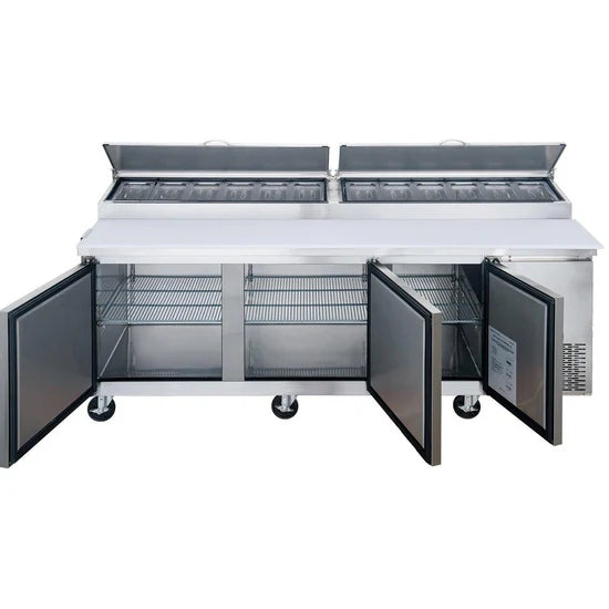 Dukers DPP90-12-S3, Commercial Refrigerated Pizza Prep Table, BRAND NEW!