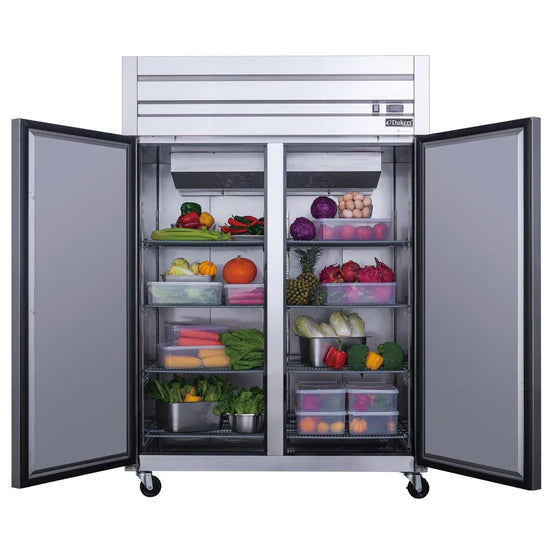 Dukers D55AR, Stainless Steel Reach-In 2-Door Top Mount Refrigerator, BRAND NEW!