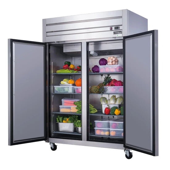 Dukers D55AR, Stainless Steel Reach-In 2-Door Top Mount Refrigerator, BRAND NEW!