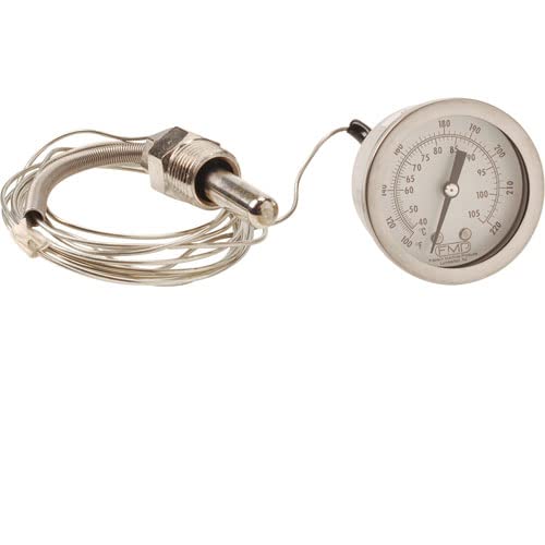 FMP 138-1075, Dishwasher Thermometer, 8' Cap., 100–220°F, New-Old Stock, #5923