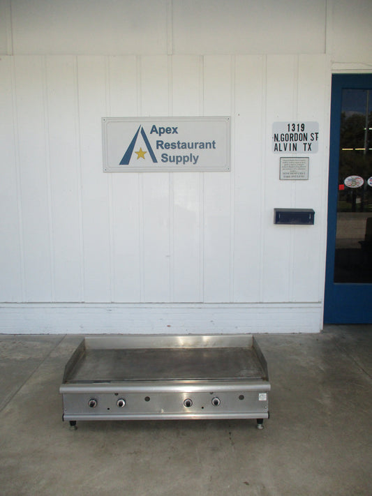 APW Wyott Champion 48" Manual Gas Griddle, Natural Gas, TESTED, #8538