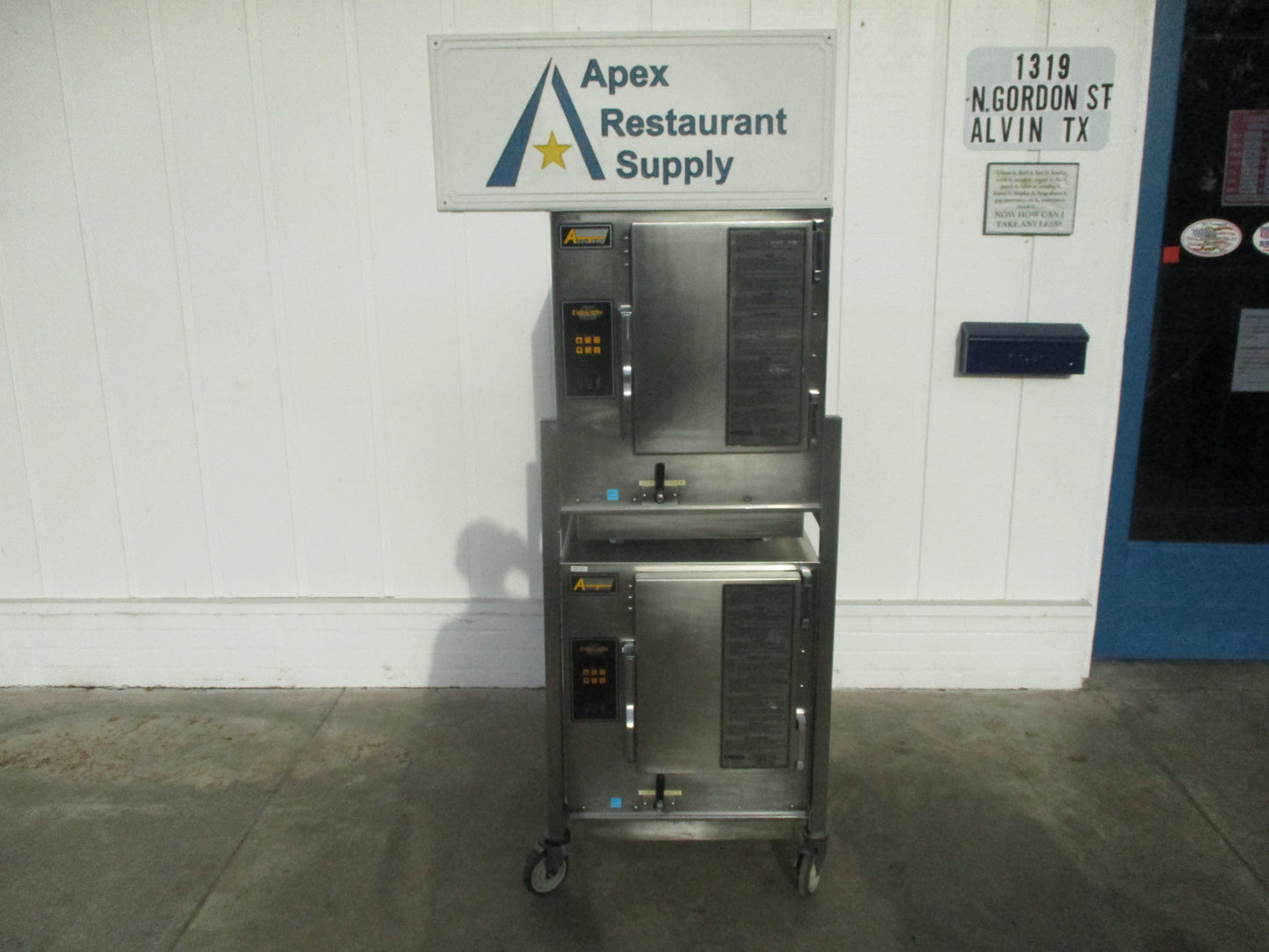 AccuTemp N61201E060 Double Stack Steamer, Natural Gas, 120v, PH1, TESTED,#8599-A