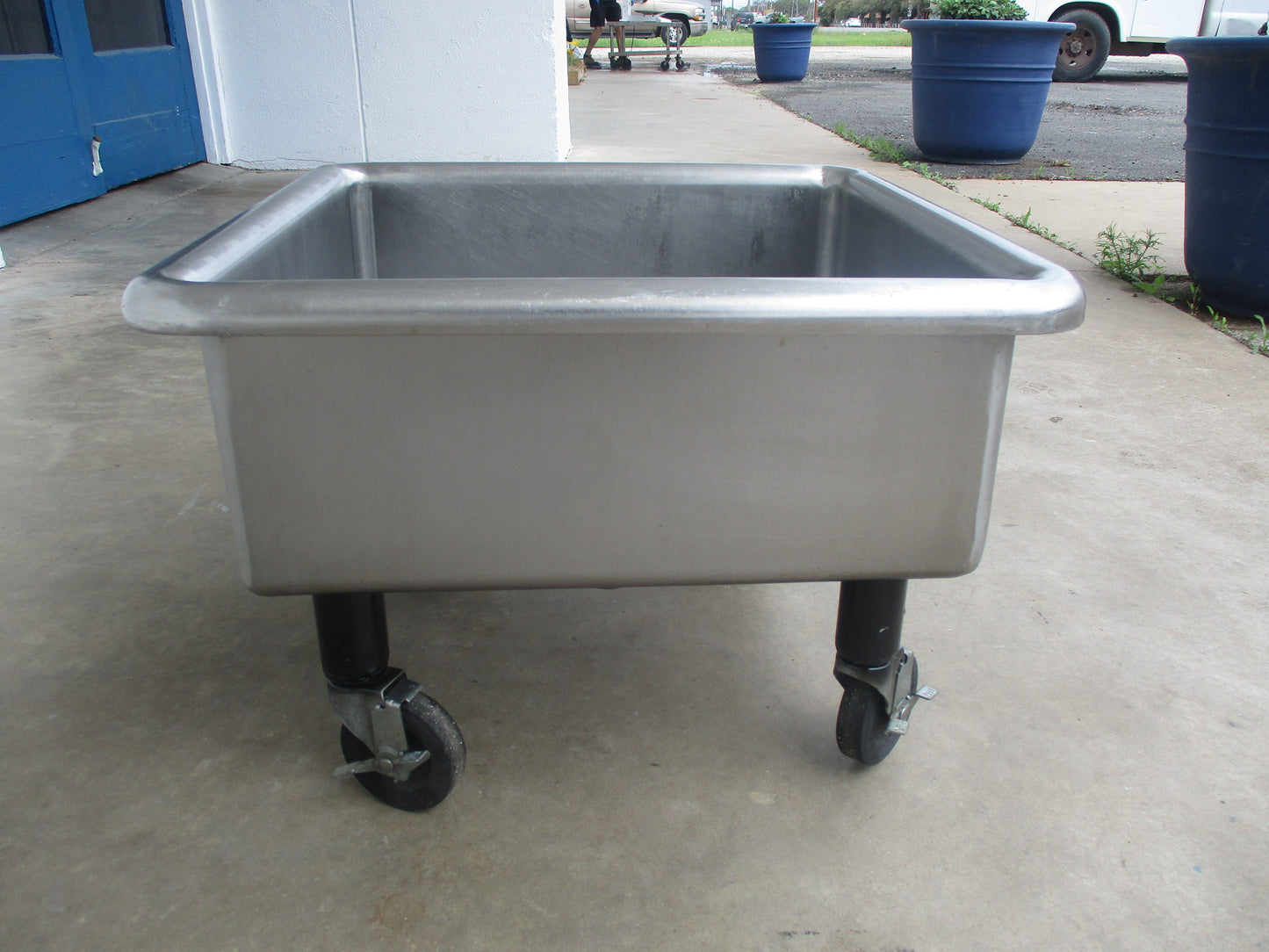 Commercial Stainless Steel Mobile Utility Soaking Sink with Drain Hole, #8619-A