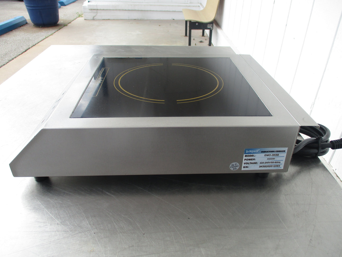 Valgus EMO3K5S Commercial Induction Cooker, 240v, 3500W, TESTED, #8638