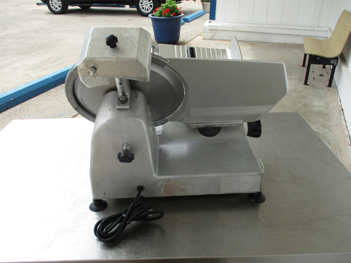 Commercial Manual Meat Slicer w/ 12" Blade, Belt Driven, 1/3hp, TESTED, #8788