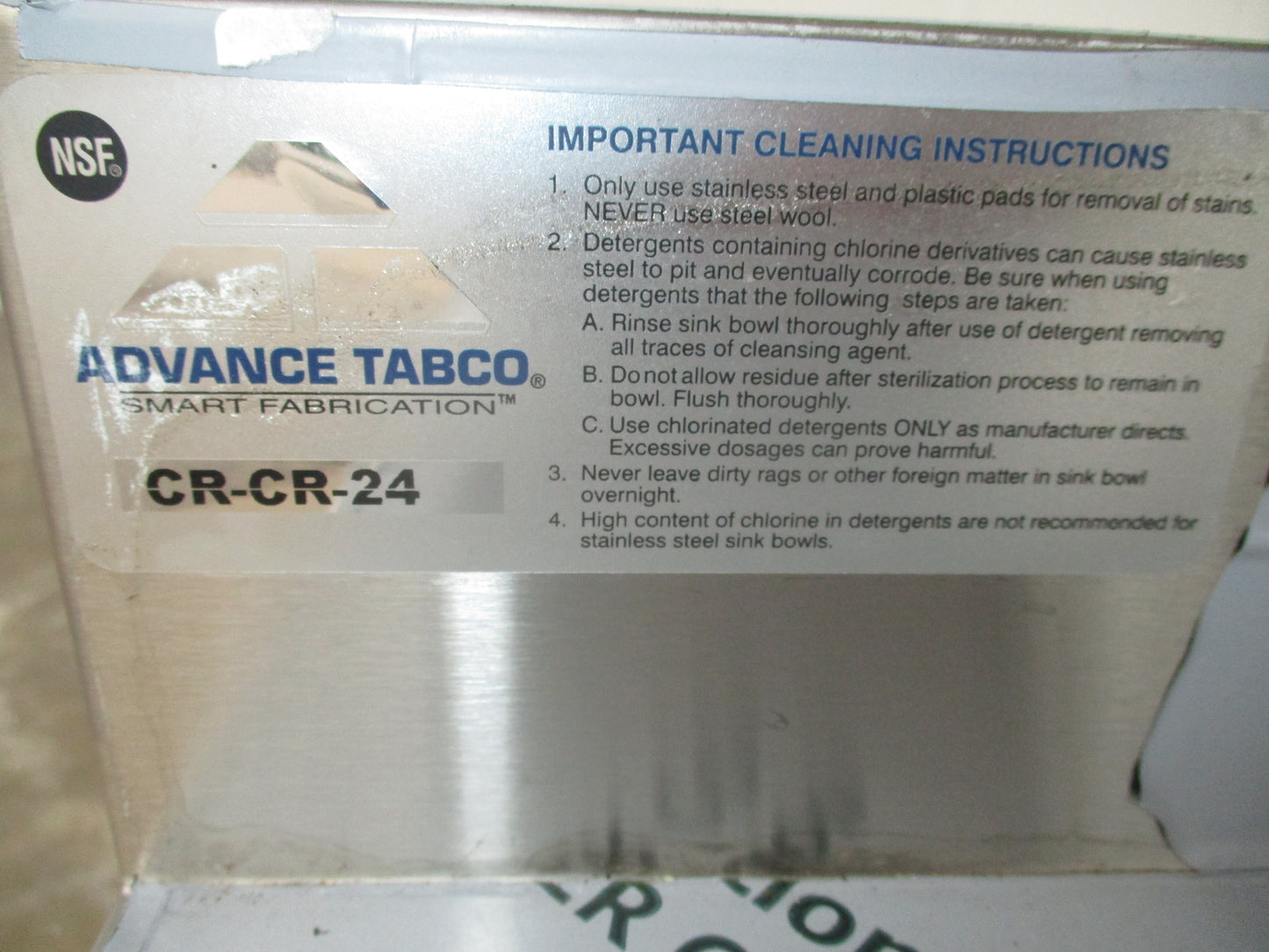 Advance Tabco CR-CR-24, Flat Top Glass Rack Storage Unit, NEW-OLD STOCK, #8816