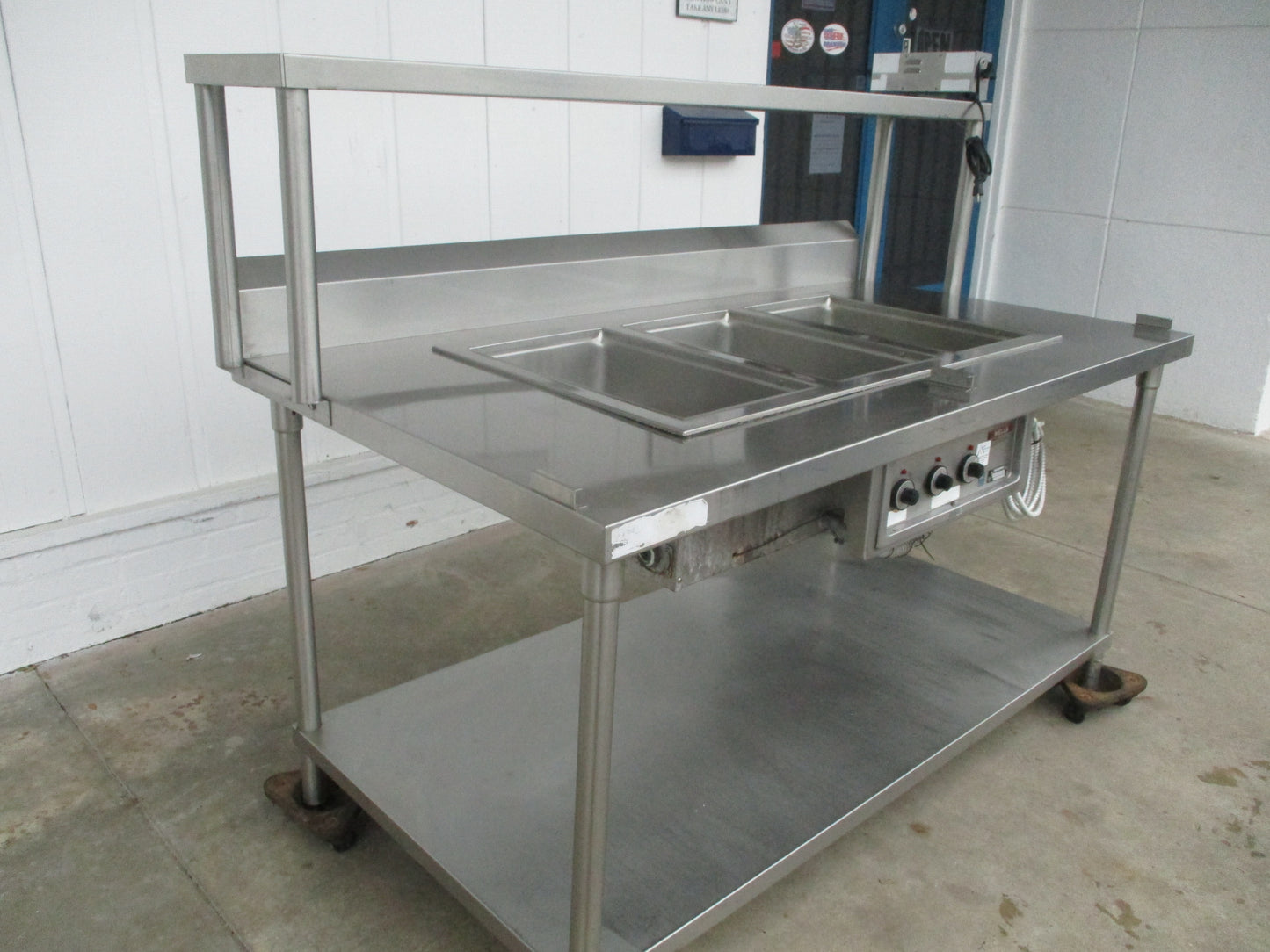 Wells MFG. MOD300TDM 3-well Steam Table w/ Overshelf, 208-240v, TESTED, #8822