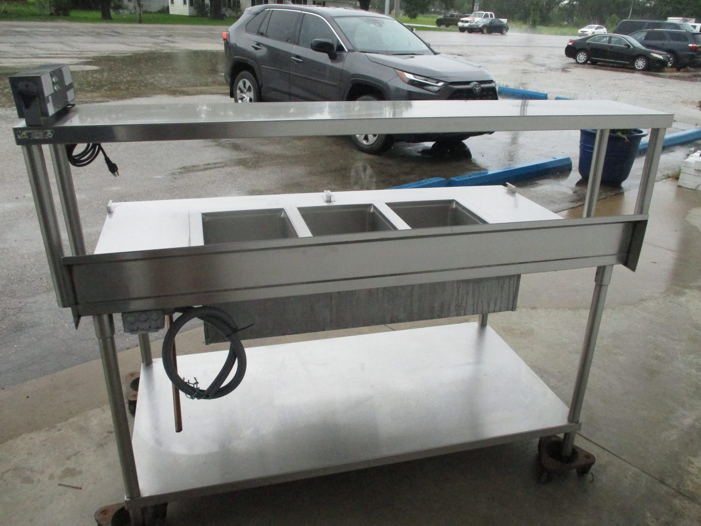 Wells MFG. MOD300TDM 3-well Steam Table w/ Overshelf, 208-240v, TESTED, #8822