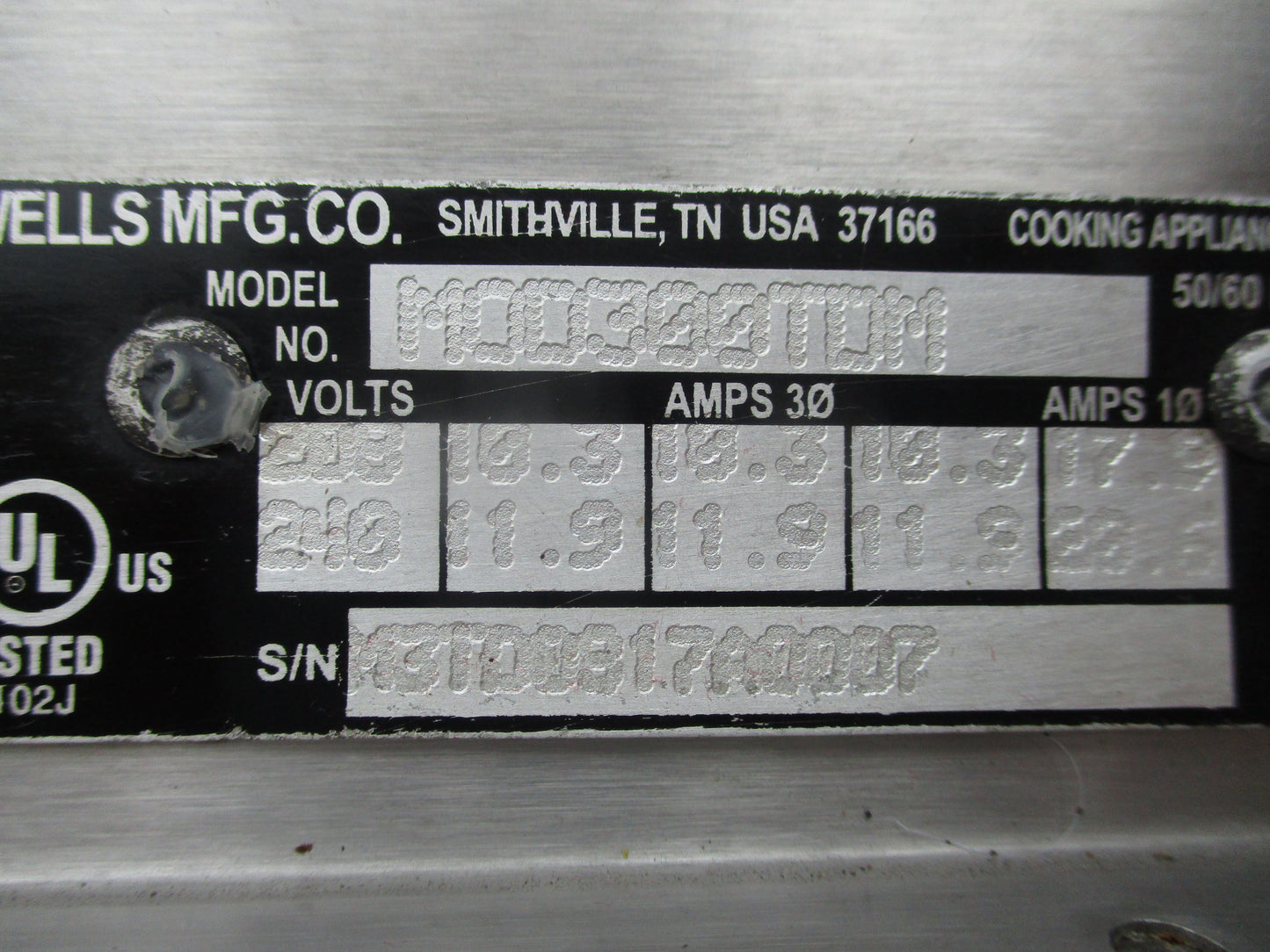 Wells MFG. MOD300TDM 3-well Steam Table w/ Overshelf, 208-240v, TESTED, #8822