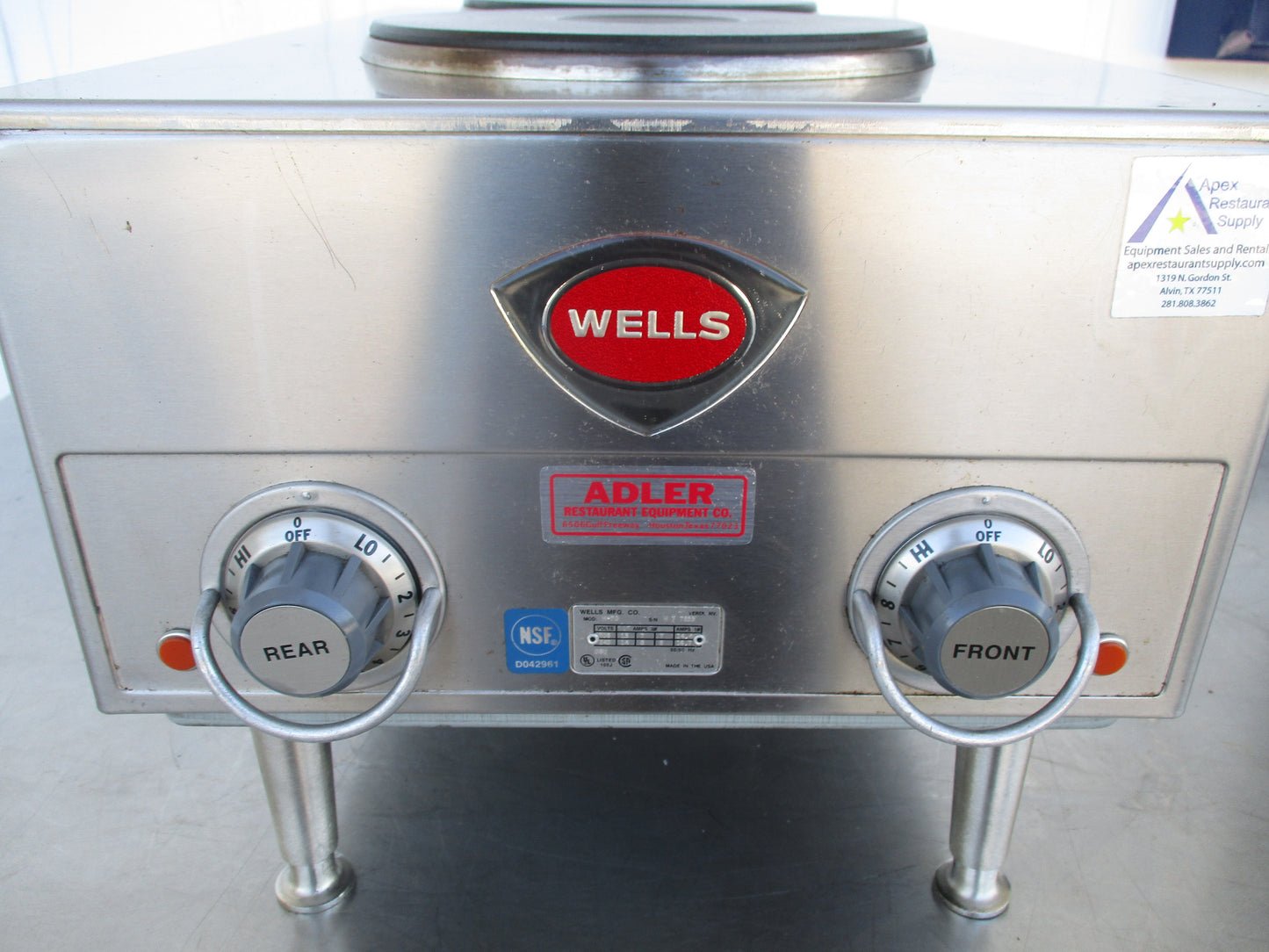 Wells H-70 Electric (2) Burner Hotplate, 208/240v, TESTED, #8914