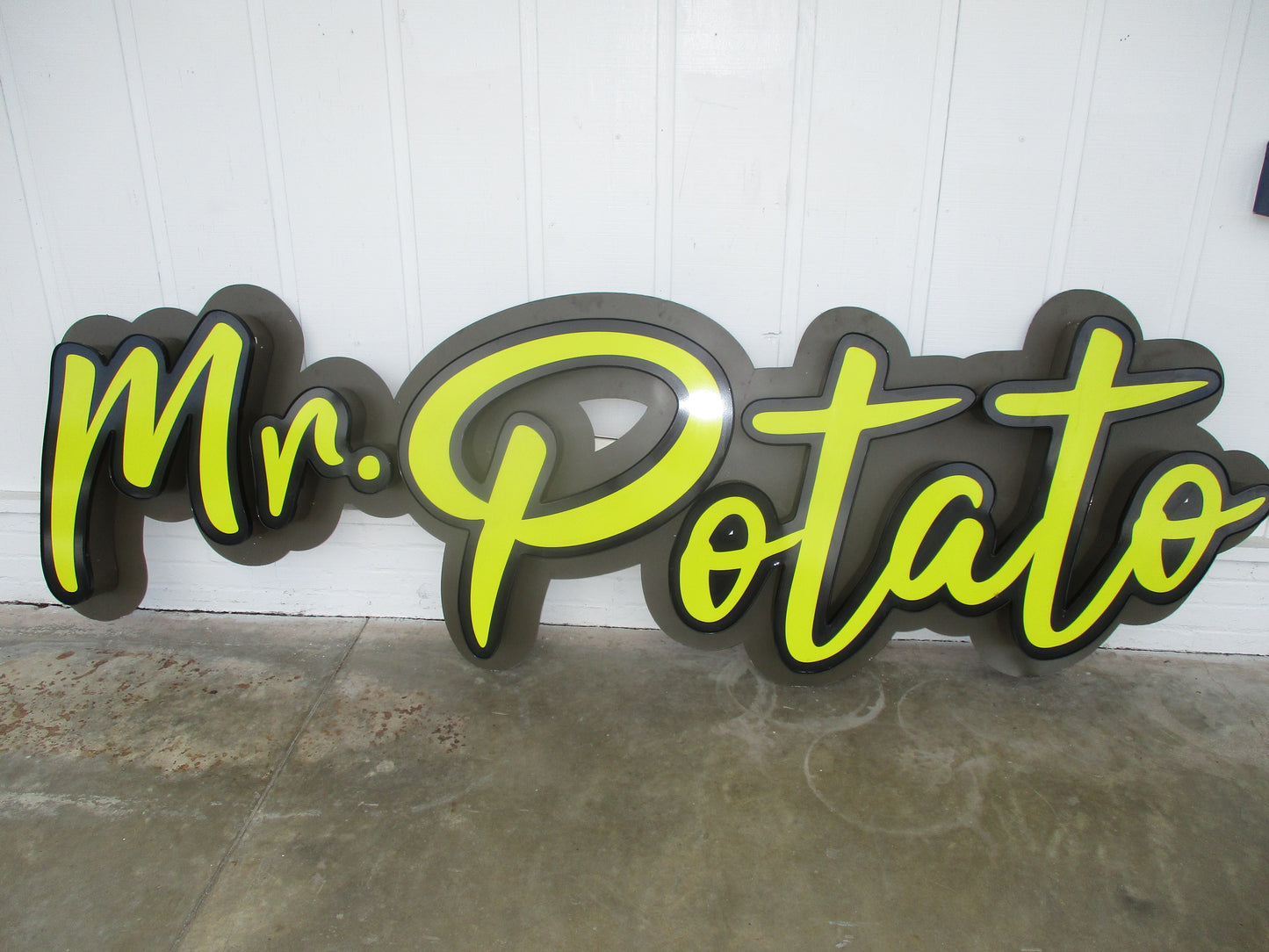 Large LED Restaurant Sign "Mr. Potato" 120" W x 40" H, Hardwired, TESTED, #8962