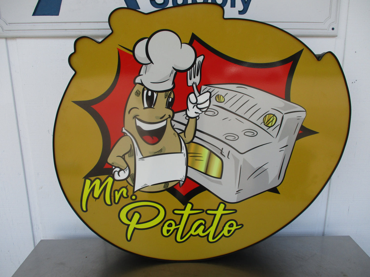 LED Restaurant Sign "Mr. Potato" 40" W x 40" H, Hardwired, TESTED, #8963