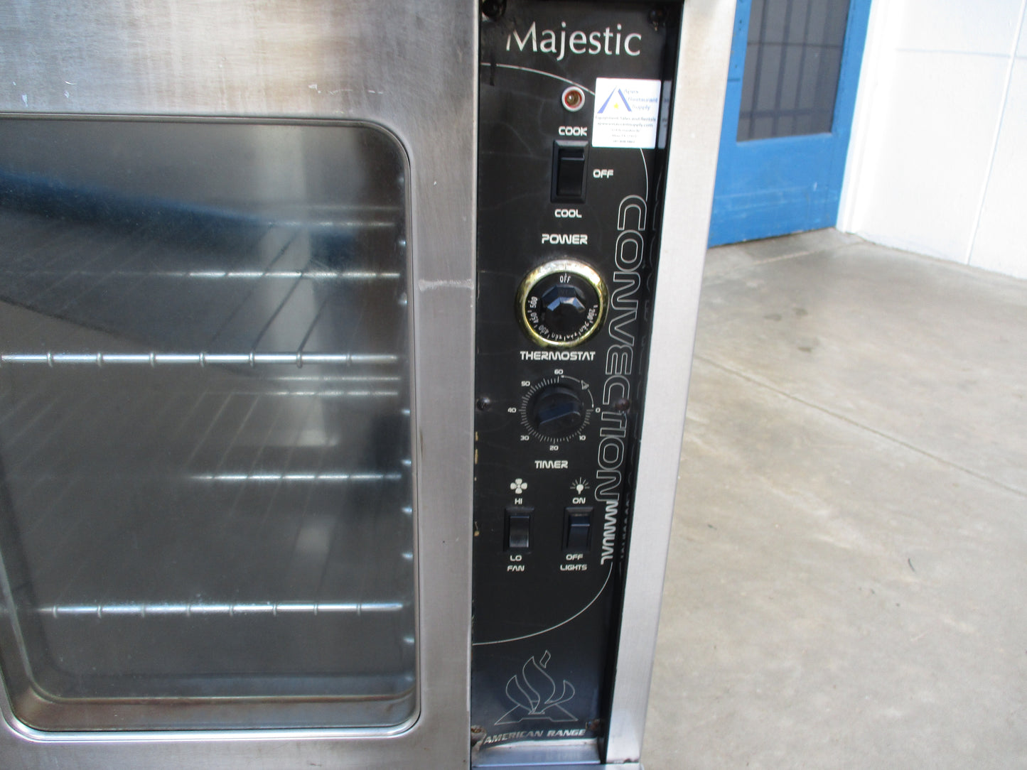 American Range Majestic Natural Gas Convection Oven w/1 Glass and 1 SS door, TESTED, #8966