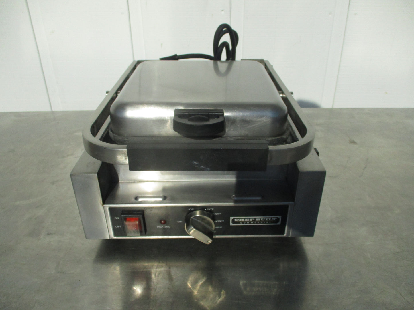 CHEF-BUILT® CPG-80, Medium Duty Panini Grill 9.5”x9.5”, 120v, TESTED, #9006