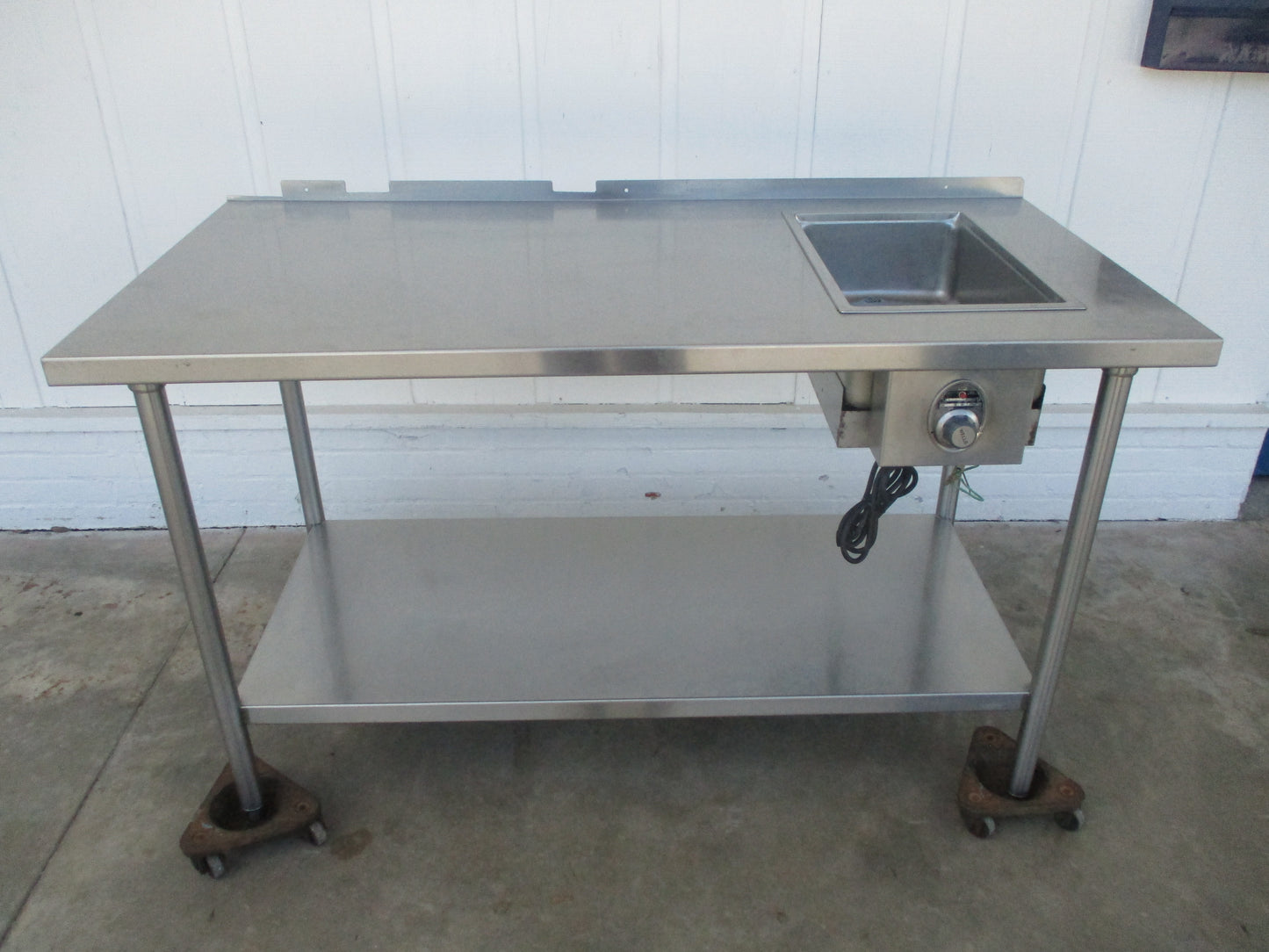 Wells MFG SS209D Stainless Table with 1 Steam Well, 120v, 10A, TESTED, #9009