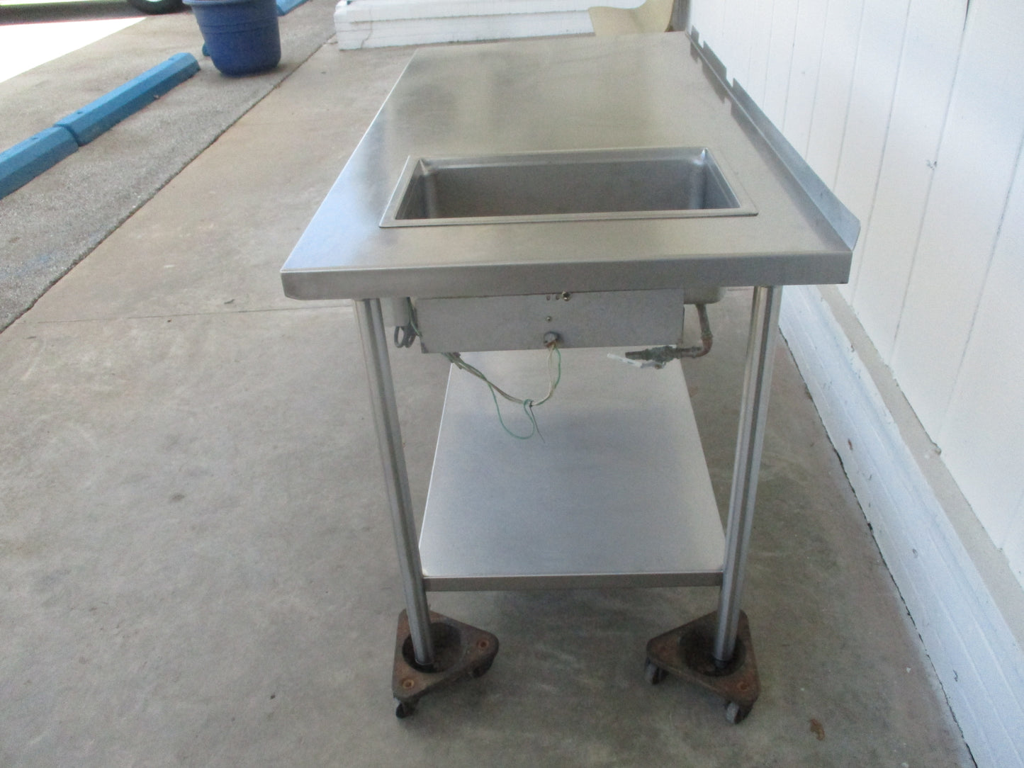 Wells MFG SS209D Stainless Table with 1 Steam Well, 120v, 10A, TESTED, #9009