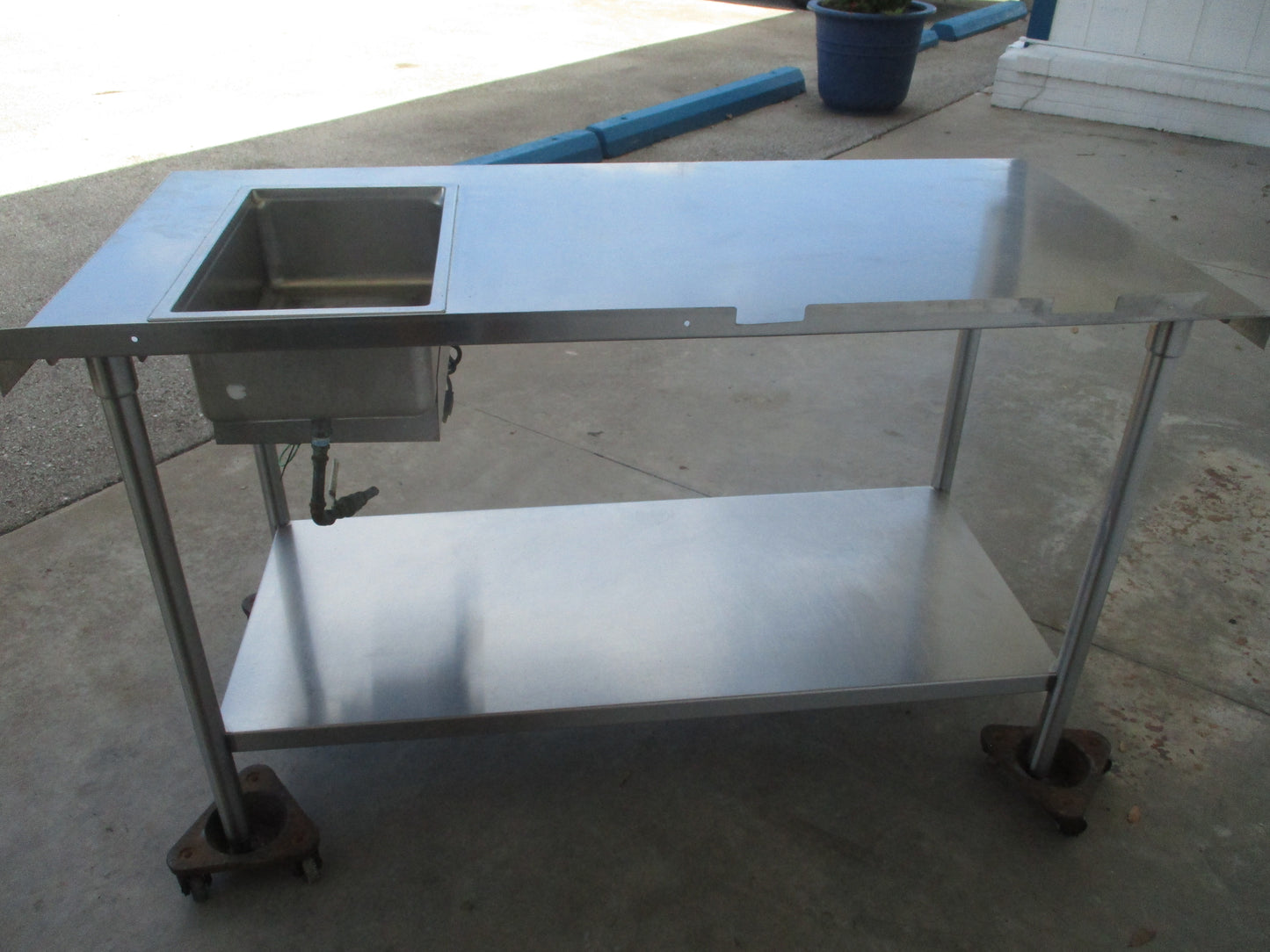 Wells MFG SS209D Stainless Table with 1 Steam Well, 120v, 10A, TESTED, #9009