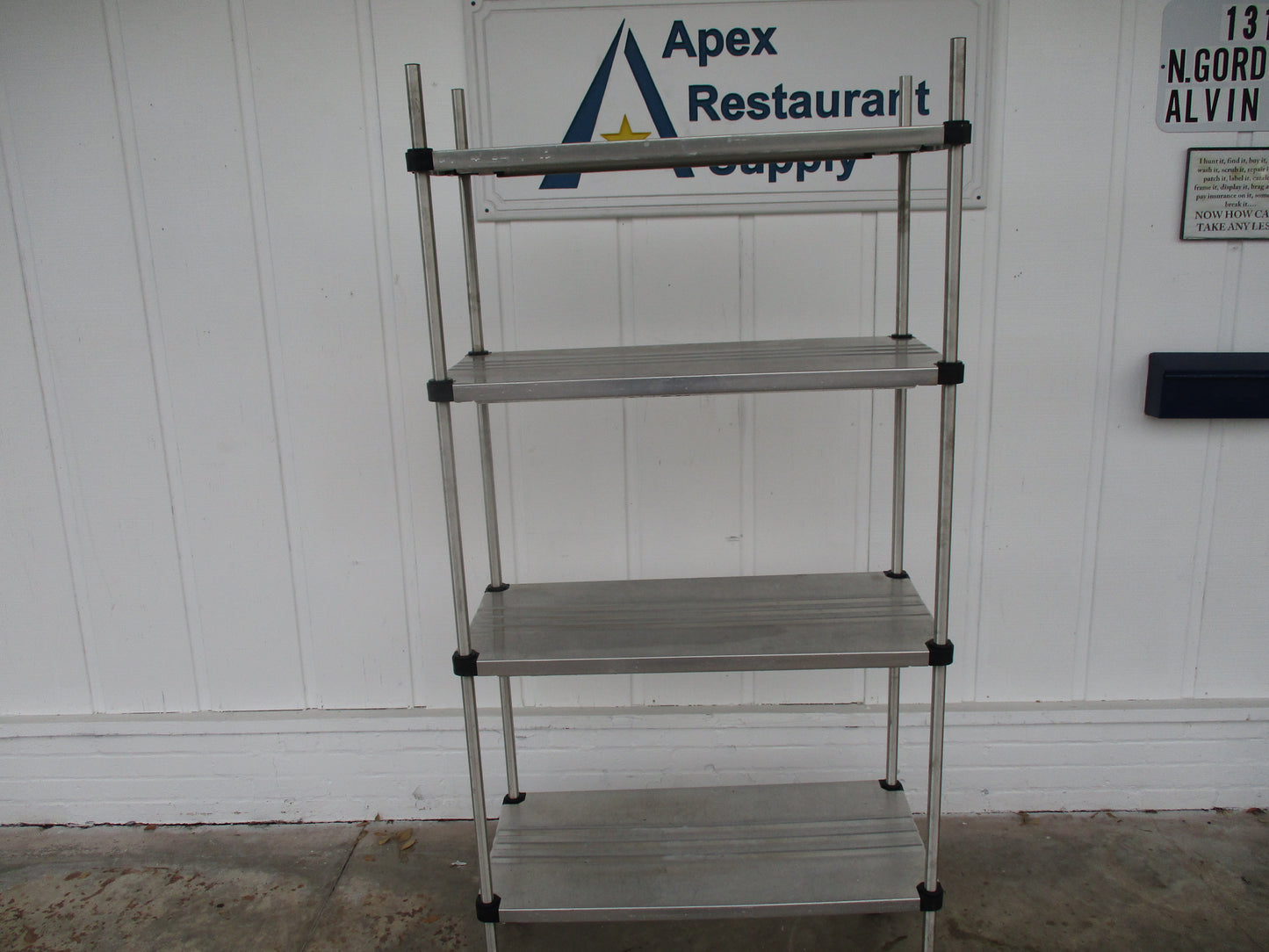 Commercial Mobile Stainless Steel Shelving Unit with Adjustable Shelves, #9024