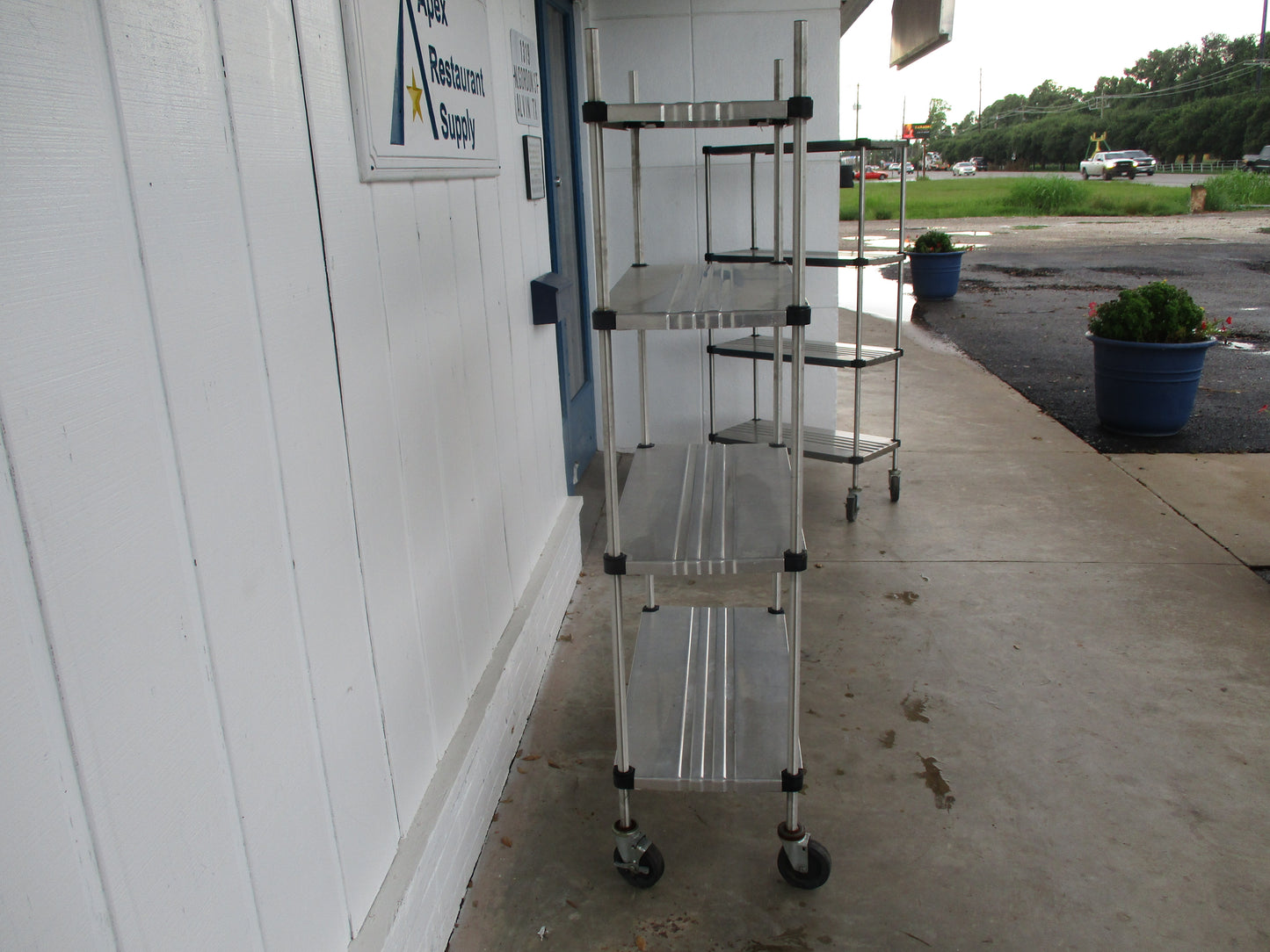 Commercial Mobile Stainless Steel Shelving Unit with Adjustable Shelves, #9024