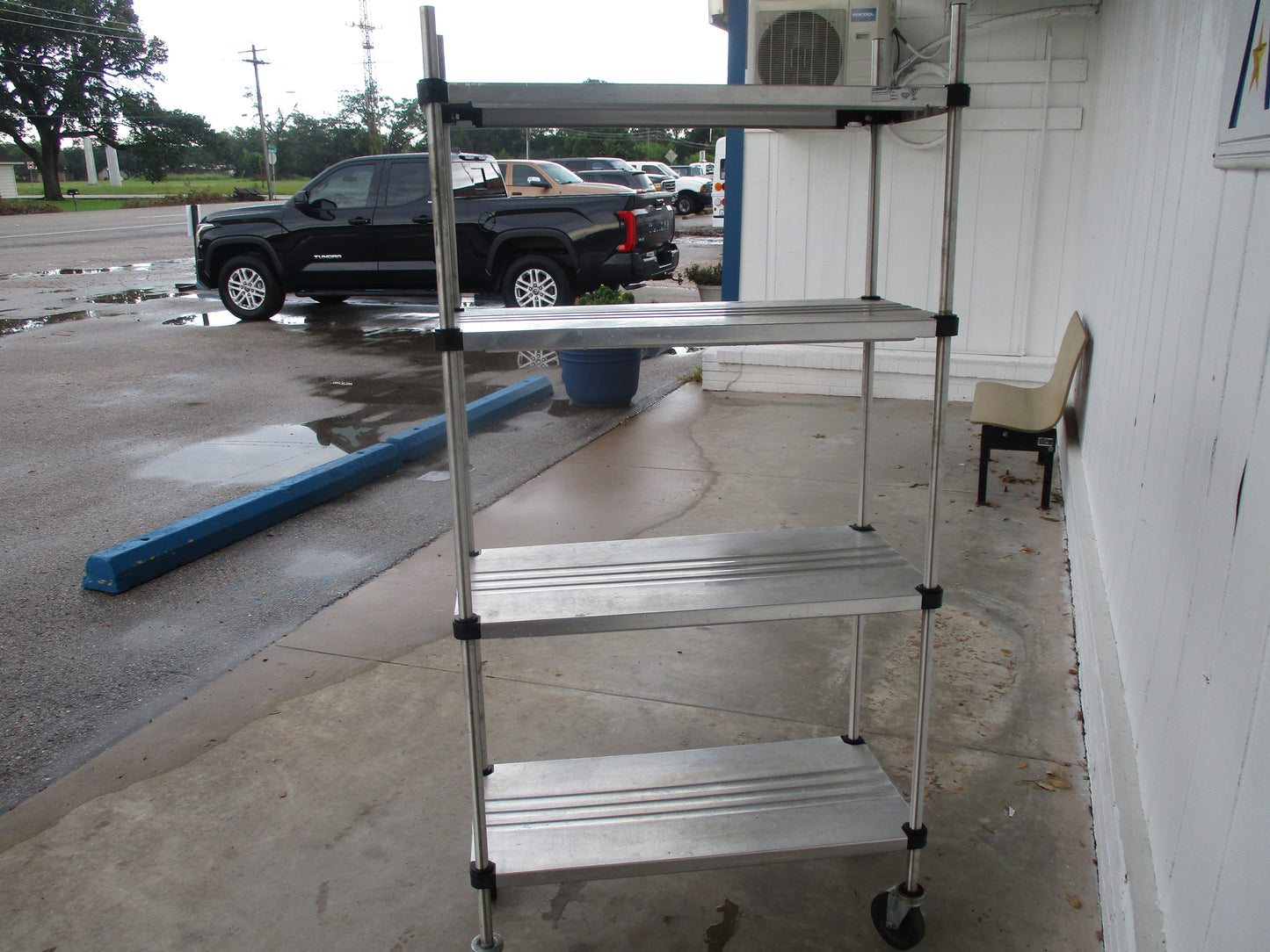 Commercial Mobile Stainless Steel Shelving Unit with Adjustable Shelves, #9024