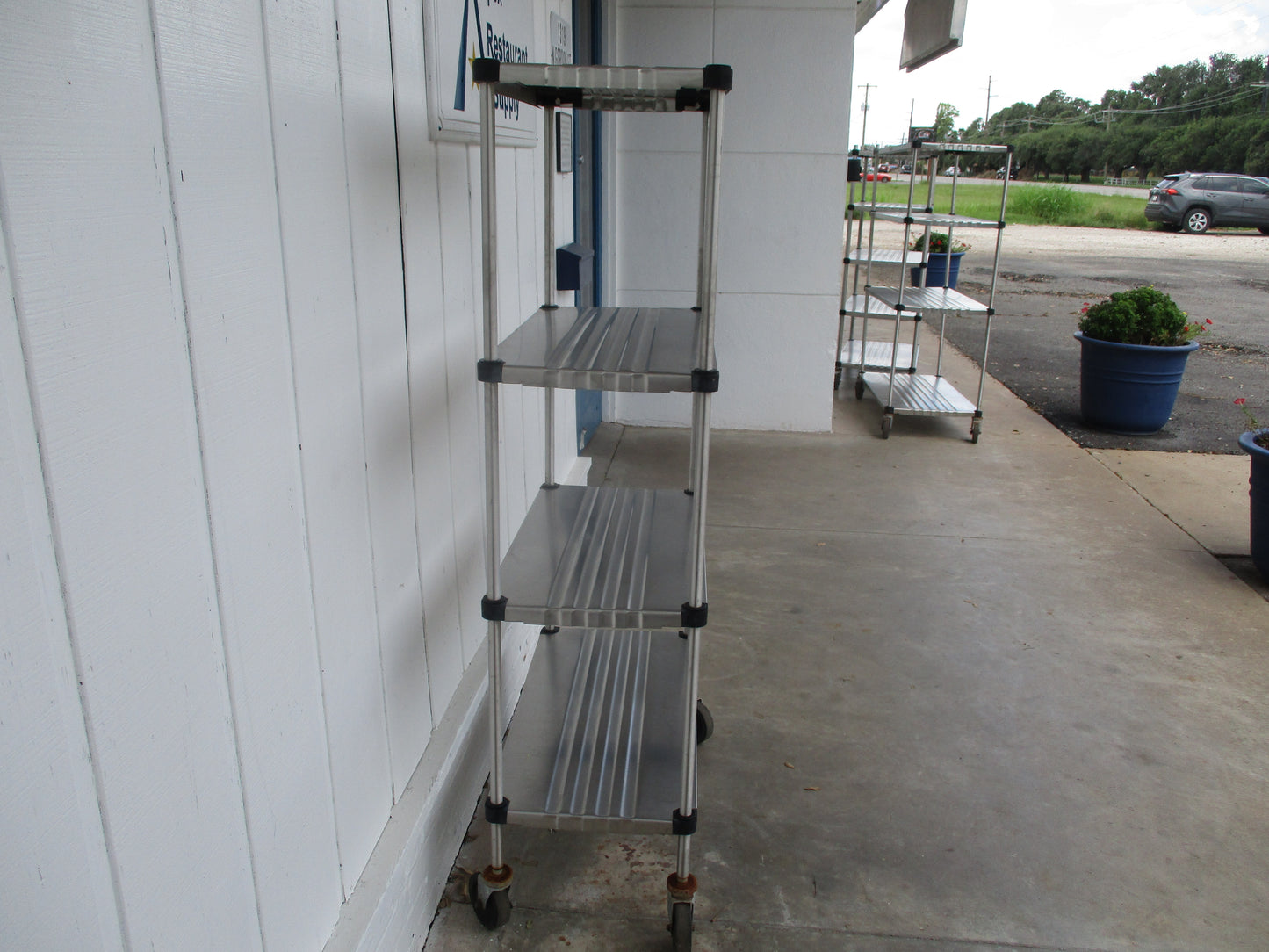 Commercial Stainless-Steel Shelving Unit w/casters 36"W x 18"D x 69"H, #9026