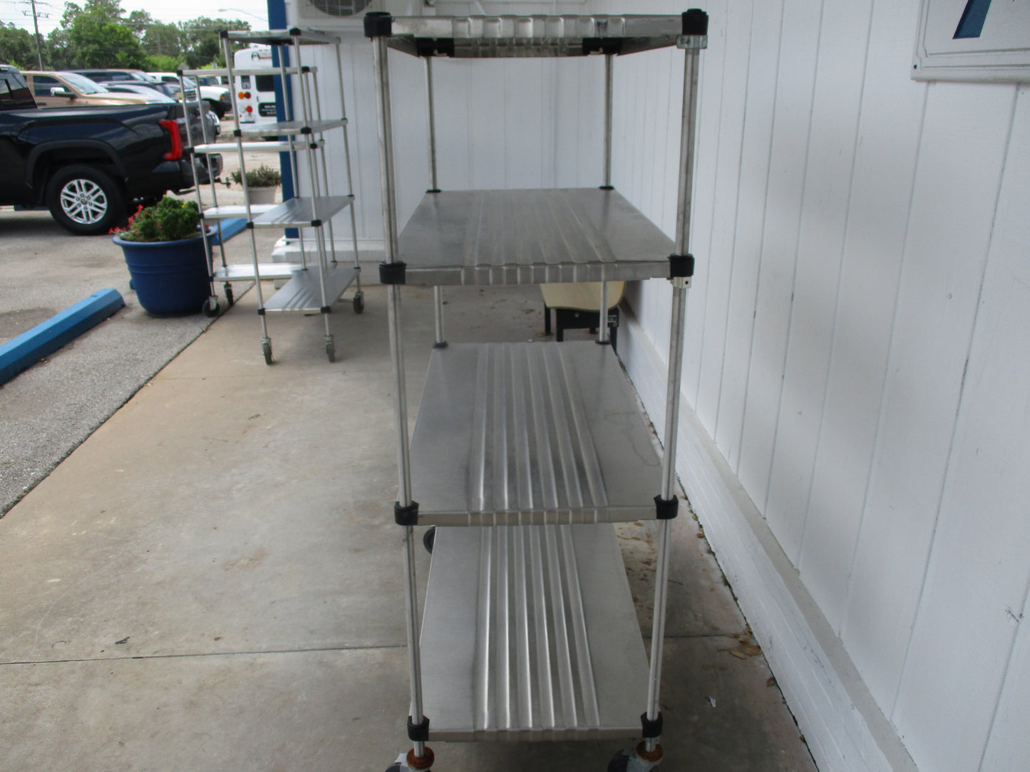 Commercial Stainless-Steel Shelving Unit w/casters 48"W x 24"D x 70"H, #9028