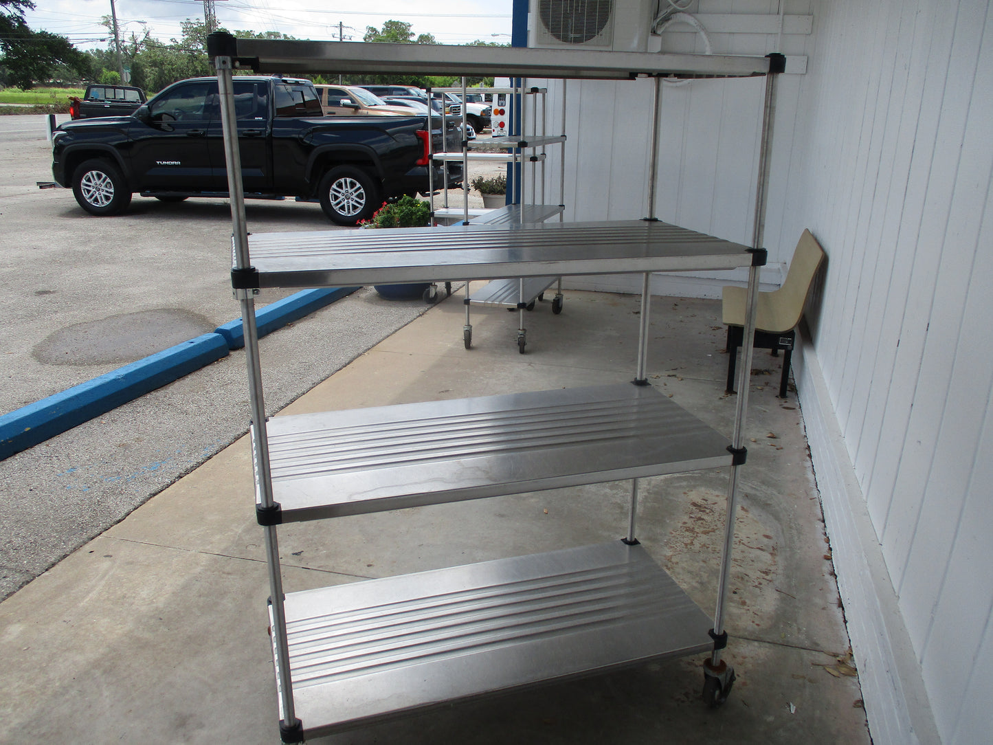 Commercial Stainless-Steel Shelving Unit w/casters 48"W x 24"D x 70"H, #9028