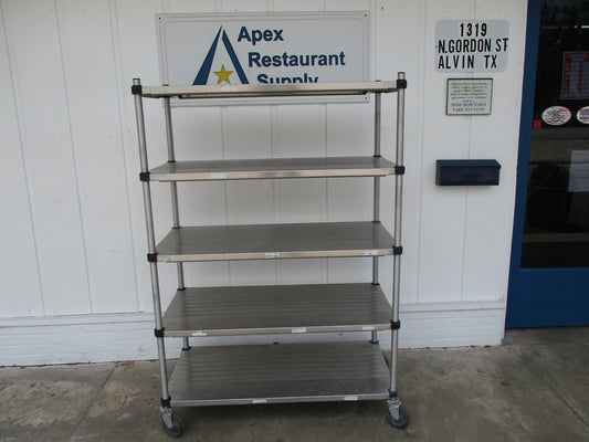 Commercial Stainless-Steel Shelving Unit w/casters 48"W x 24"D x 70"H, #9030