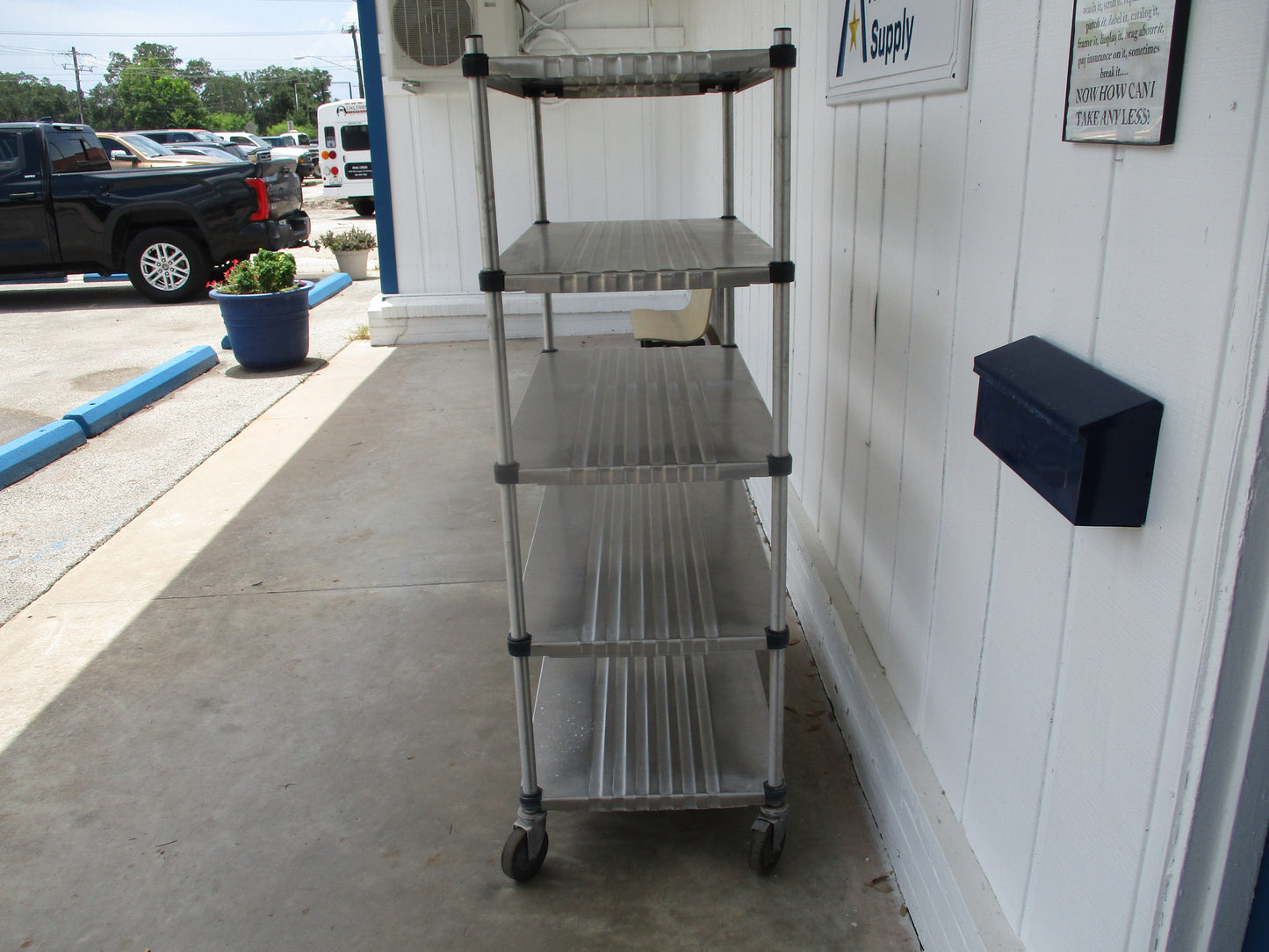 Commercial Stainless-Steel Shelving Unit w/casters 48"W x 24"D x 70"H, #9030