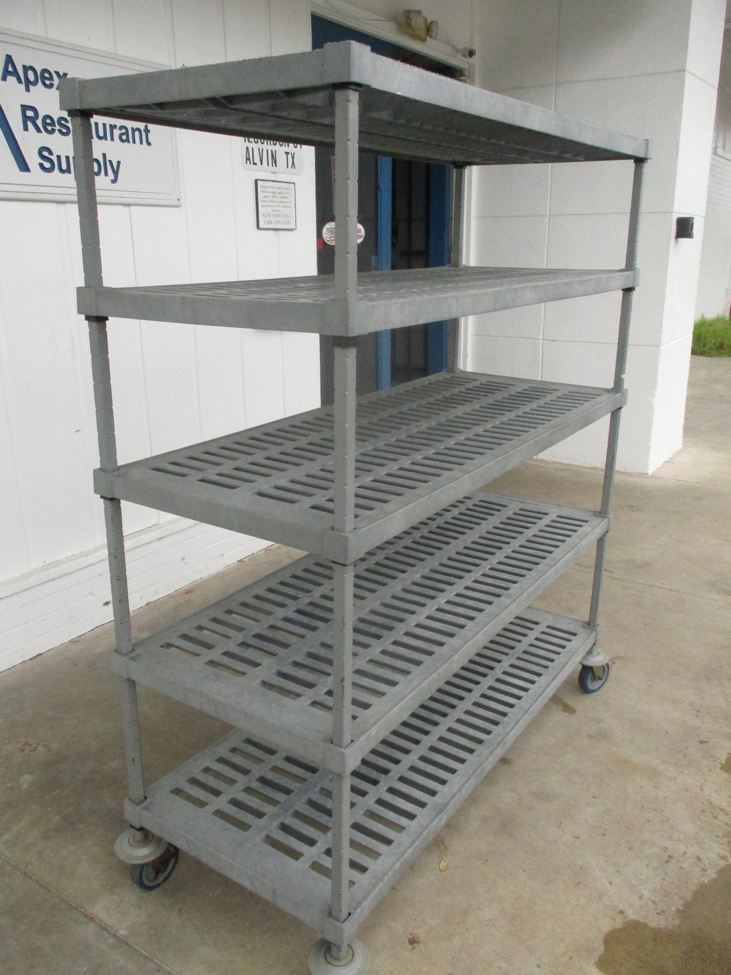 HEAVY DUTY Grey Mobile Metro Shelf, 60"W x 24"D x 70"H, #9062