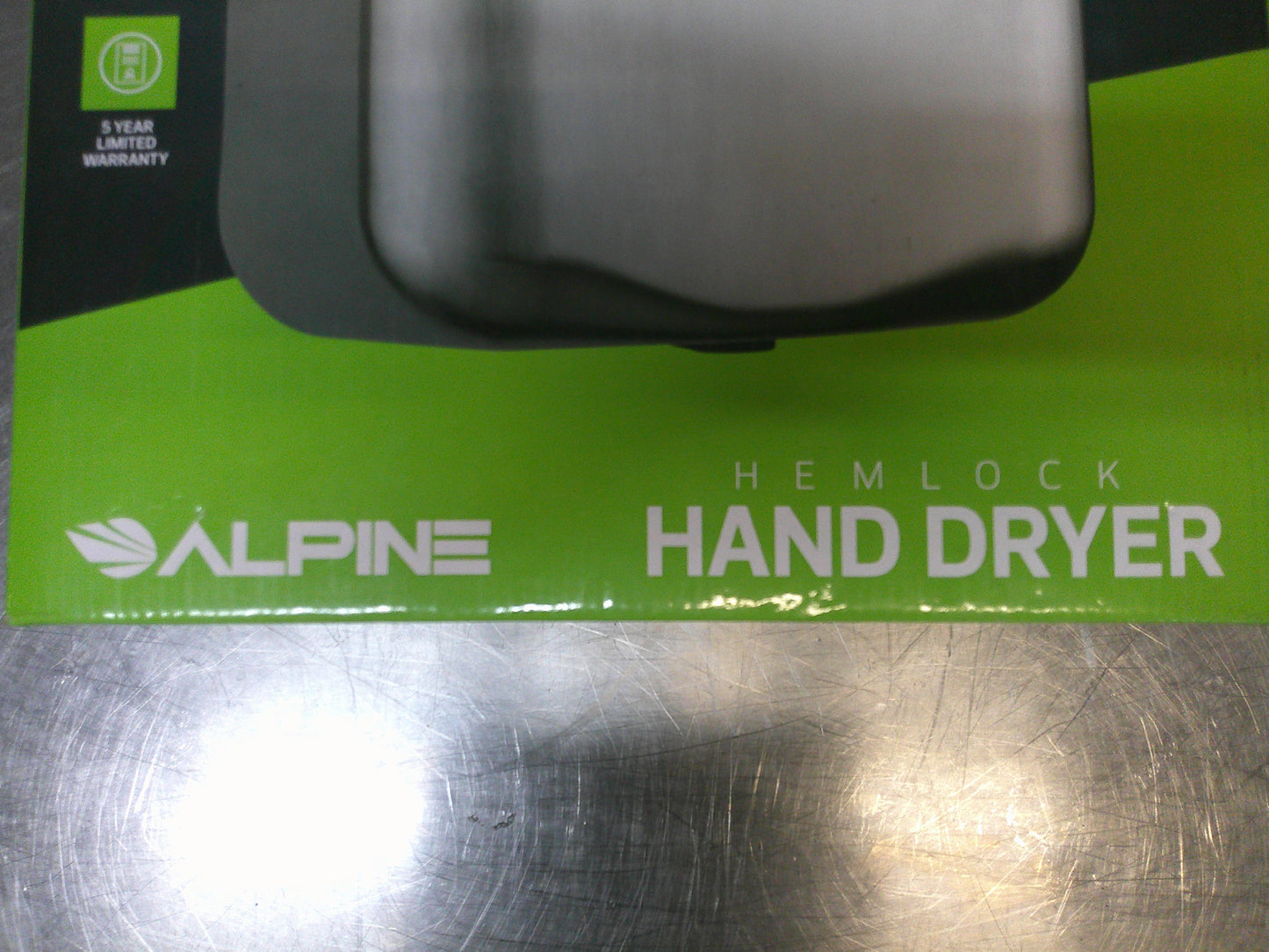 Alpine 400-10-SSB Automatic Hemlock Hand Dryer, Stainless Steel, NEW, #9124