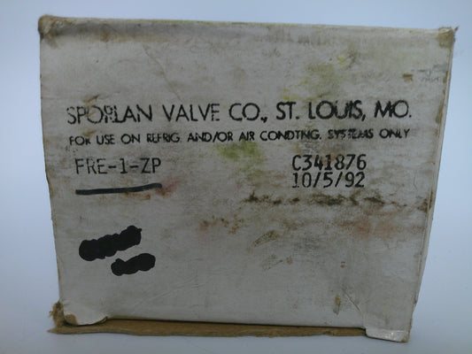 Sporlan FRE-1-ZP Thermostatic Expansion Valve, New-Old Stock, #9132