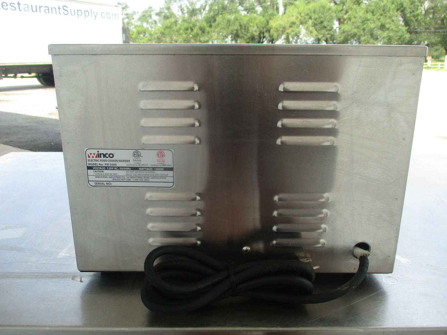 Winco FW-S600, Single-Well Countertop Food Warmer, 120v, Ph1, TESTED, #9187c