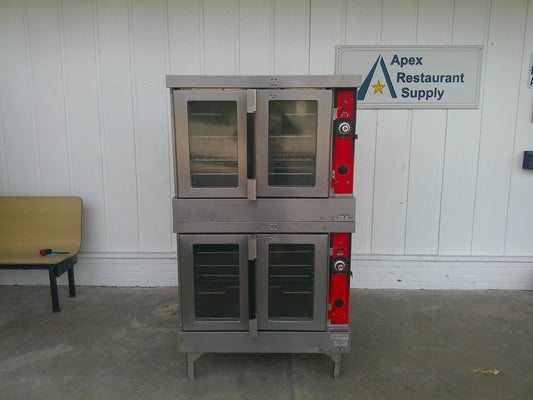 Vulcan VC44GD, Natural Gas Convection Oven, Double Stack, TESTED, #9254