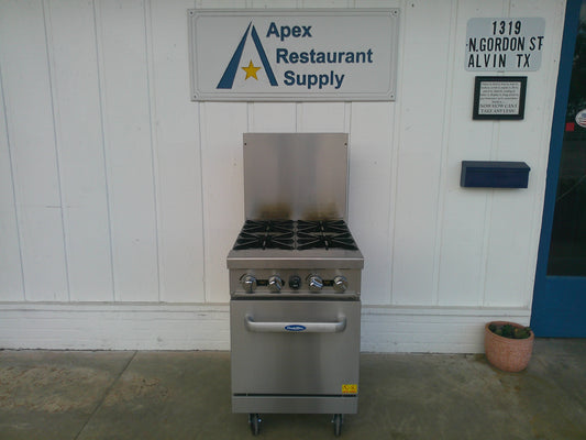 Cook Rite by Atosa AGR-4B, Propane 24″ Range w/ Four Open Burners, TESTED, #9268