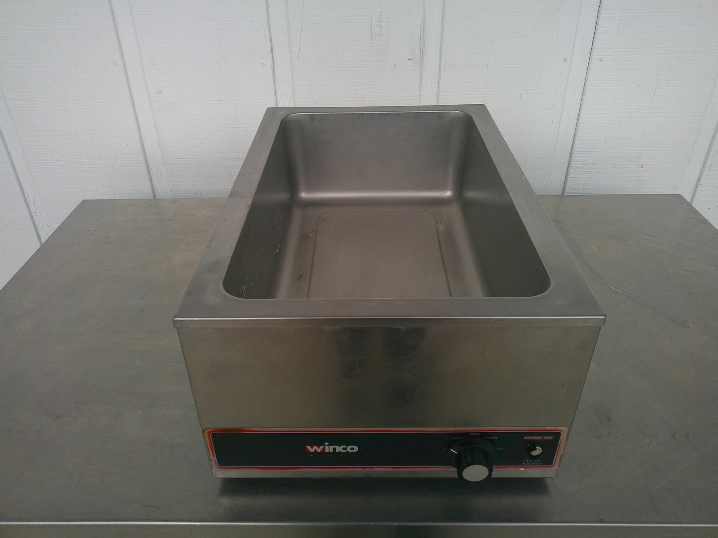 Winco FW-S500, Single Well Countertop Food Warmer, Fits Full Pan, TESTED, #9412c