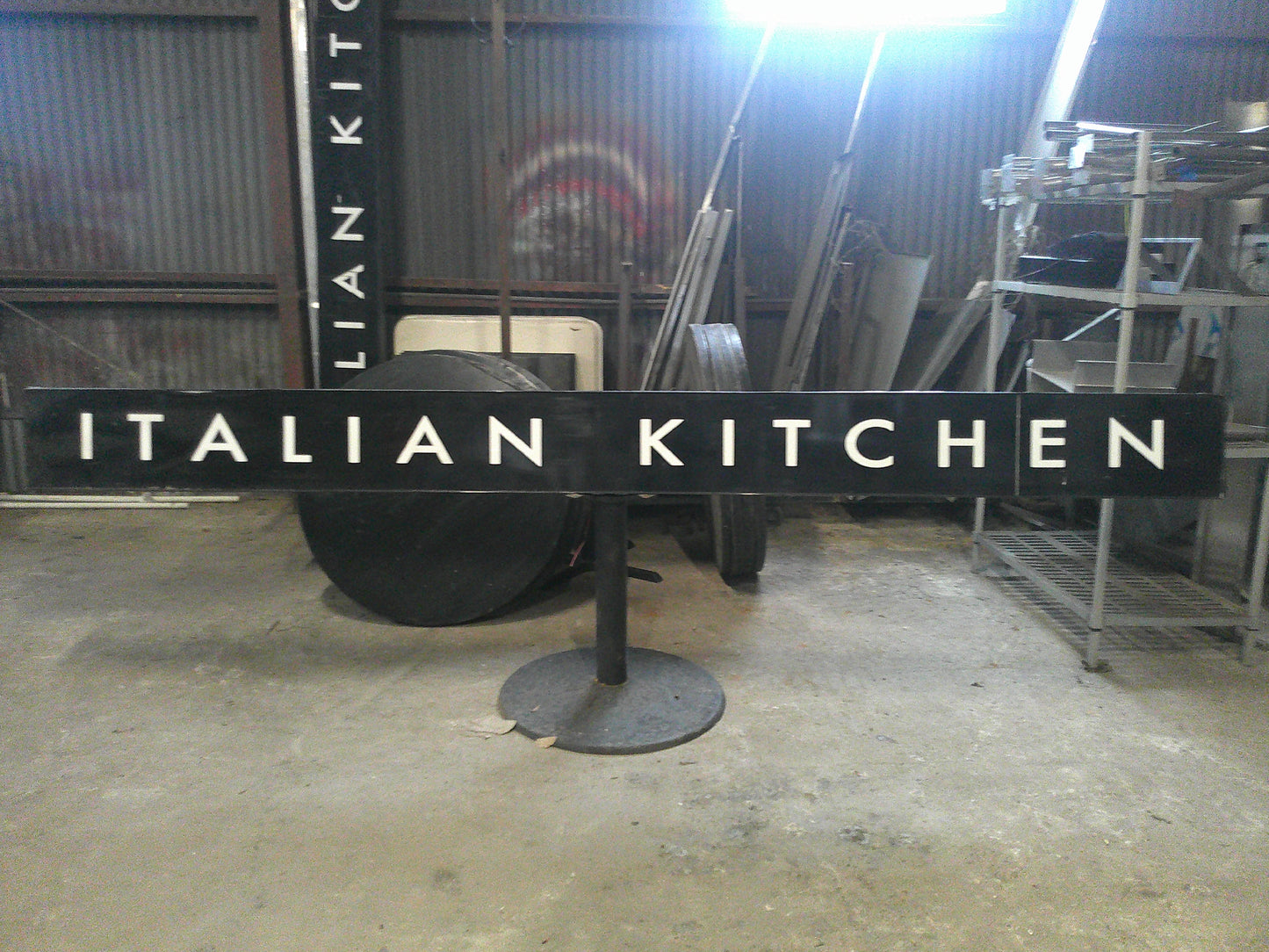 Italian Kitchen Outdoor Restaurant Lighting, 144" x 12", USED, #9463c