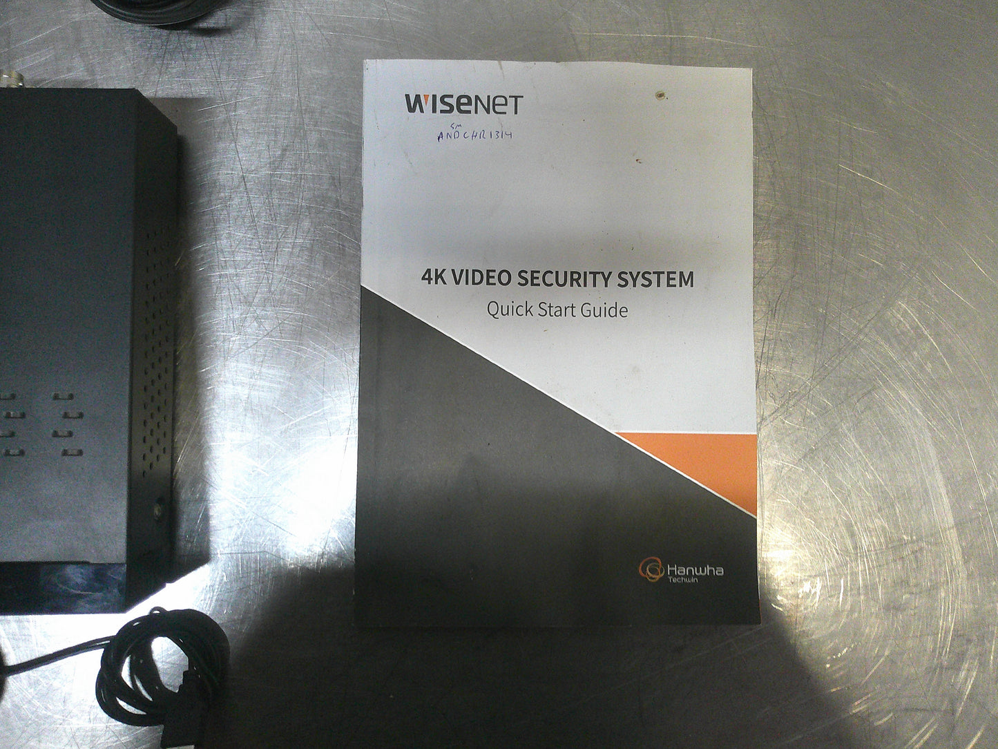 WiseNet 4K Video Security System with Wired Camera and DVR, TESTED, #9546