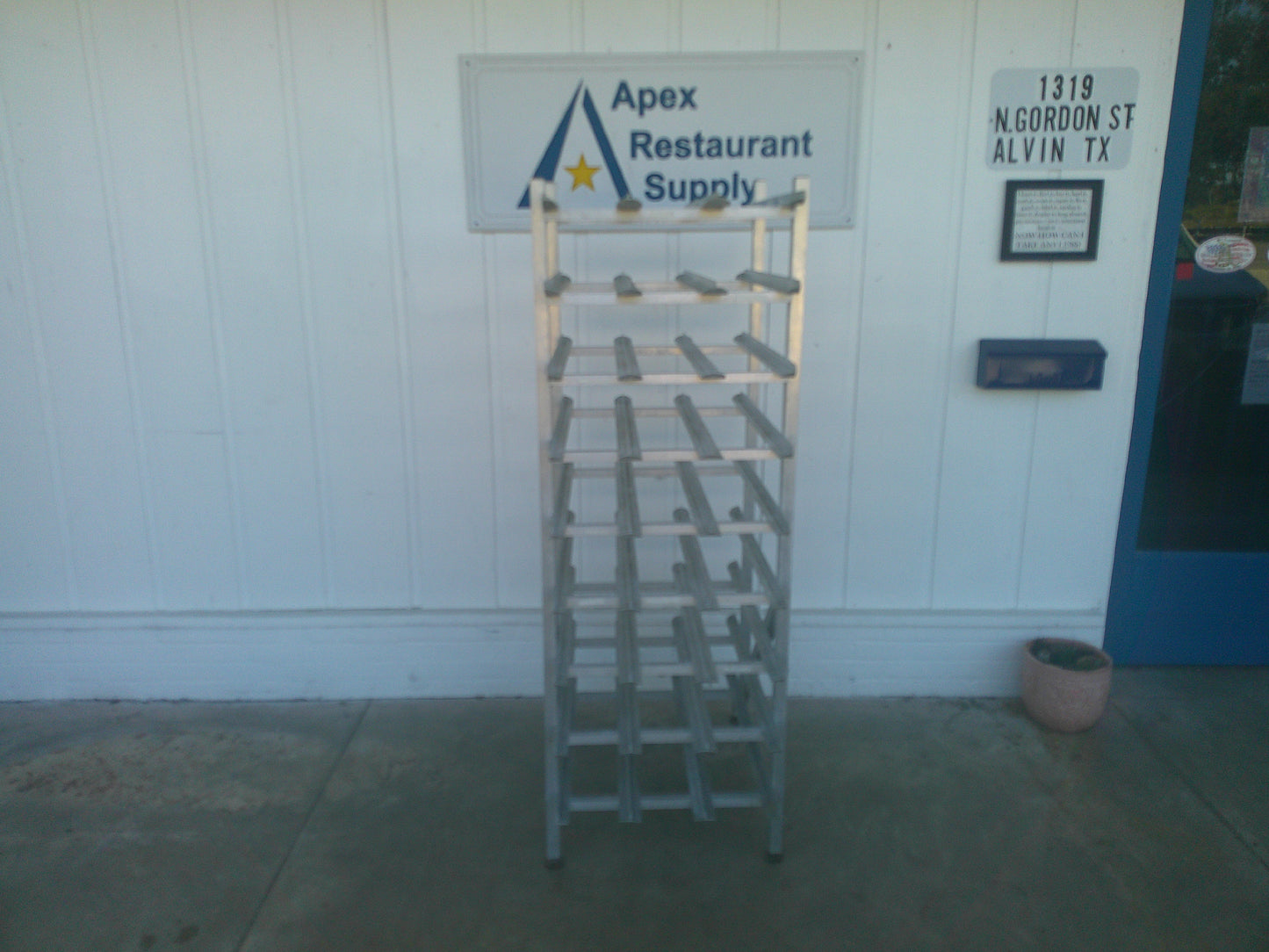 Heavy Duty Stationary Aluminum Can Rack Organizer, 9 Shelves, #9241