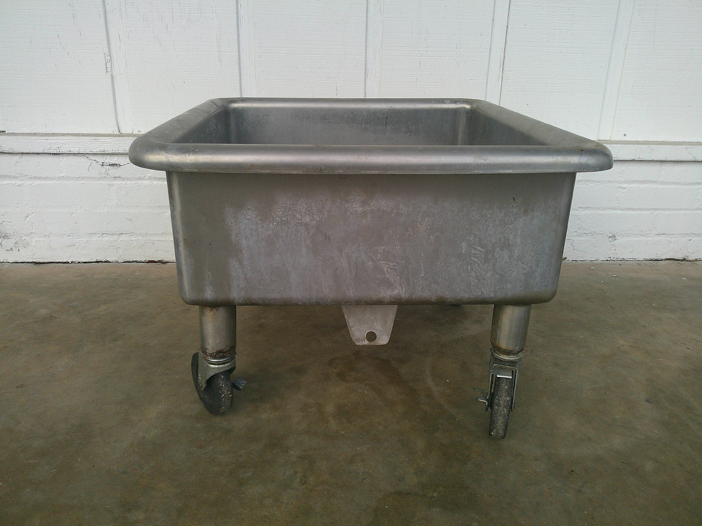 Stainless Steel Mobile Utility Mop Sink, with Locking Casters, #8619-B