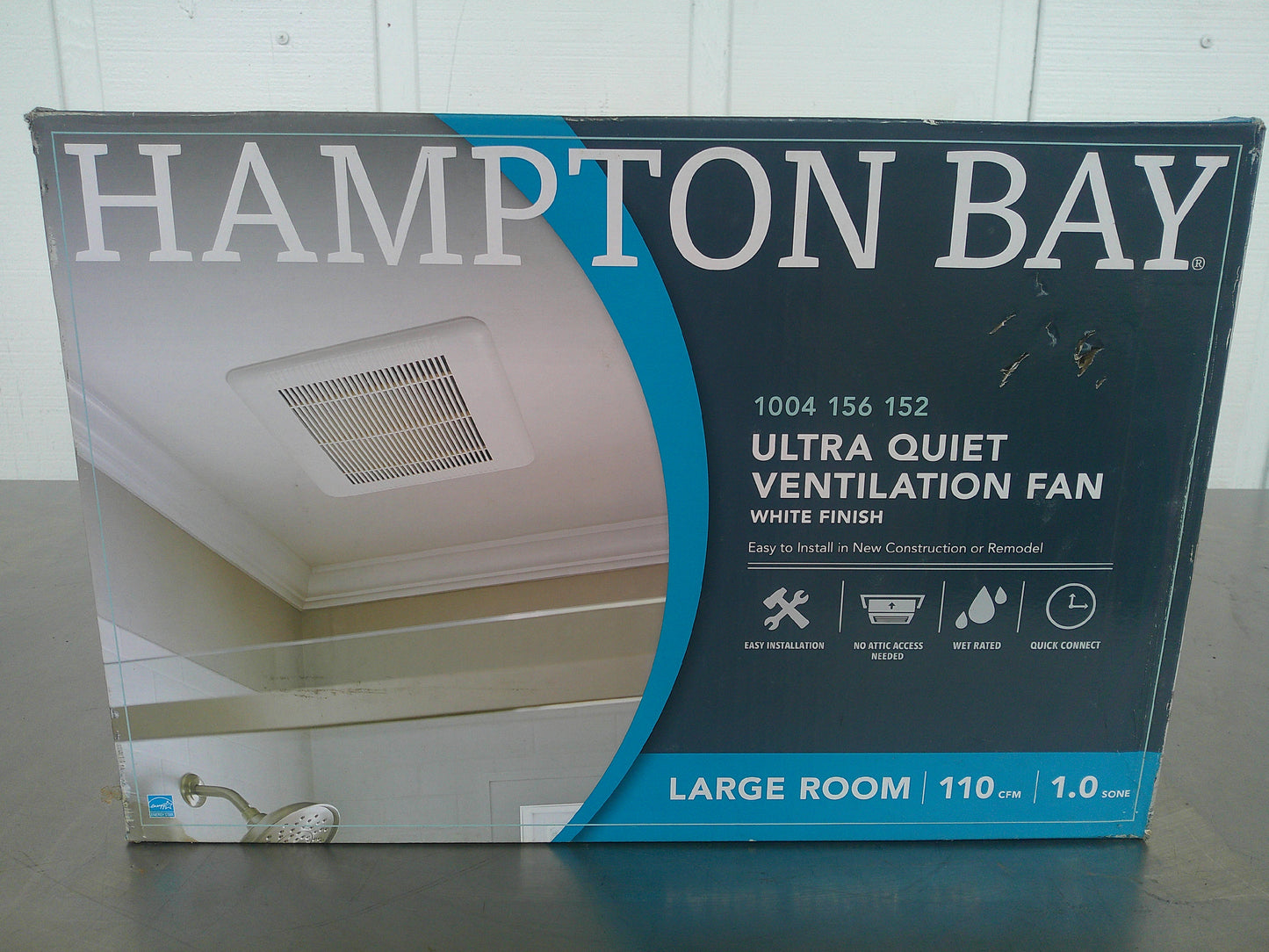 Hampton Bay 1004-156-152, Ceiling Mount Ventilation Fan, 110 CFM, NEW! #9424