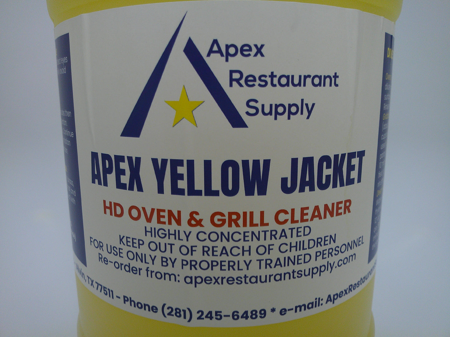 Apex Yellow Jacket Heavy Duty Oven & Grill Cleaner, 1 gallon, #9151