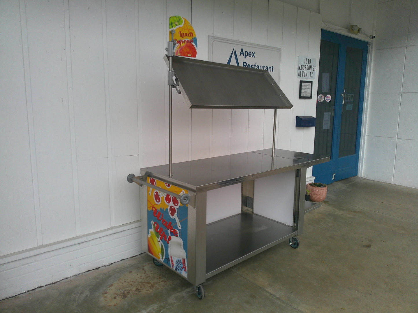 Mod-U-Serve MCT-BRKC Mobile Breakfast Cart with Snack Rack Display, #8251