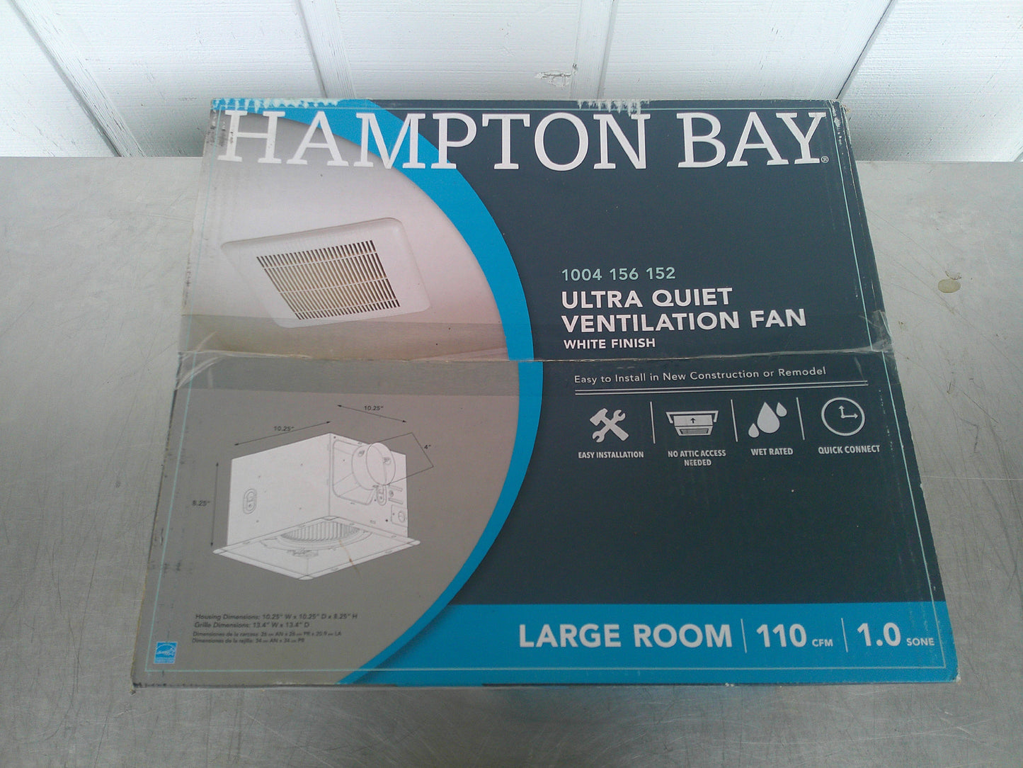 Hampton Bay 1004-156-152, Ceiling Mount Ventilation Fan, 110 CFM, NEW! #9424