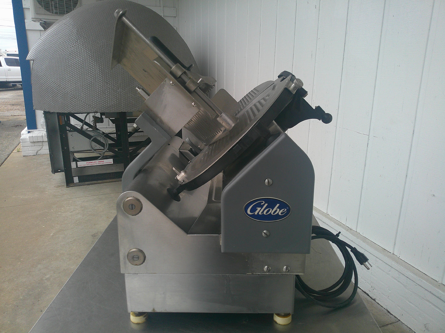 Globe 3850N, Heavy Duty Automatic 2-Speed Slicer, 13" Blade, TESTED, #9078