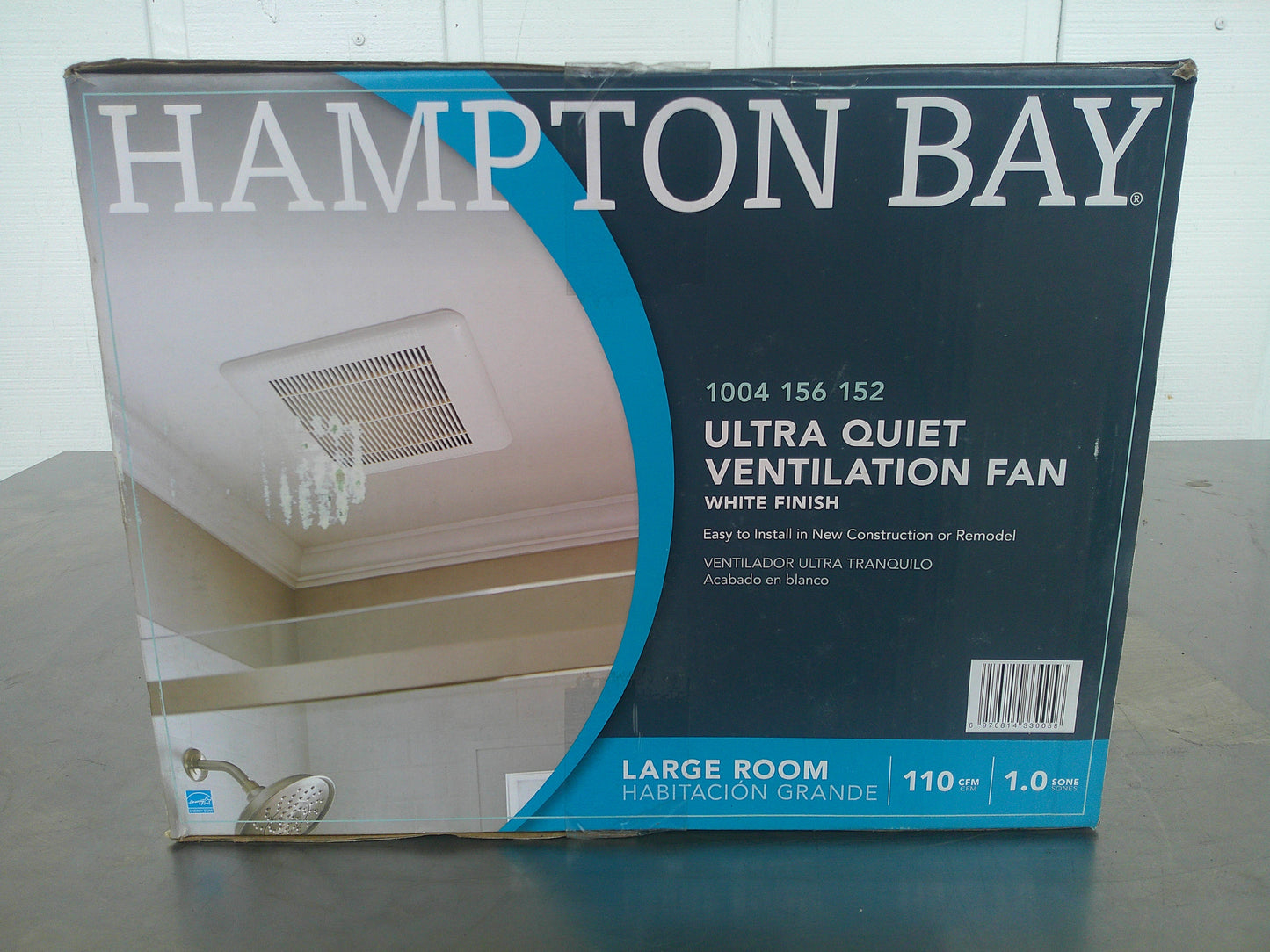 Hampton Bay 1004-156-152, Ceiling Mount Ventilation Fan, 110 CFM, NEW! #9424