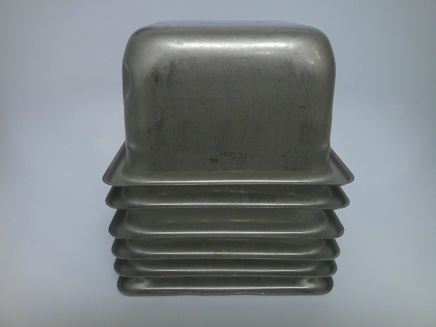 Vollrath 2220649, Set of 6 Food Pans, 22g Stainless Steel, 1/6 Size x 4", #9299